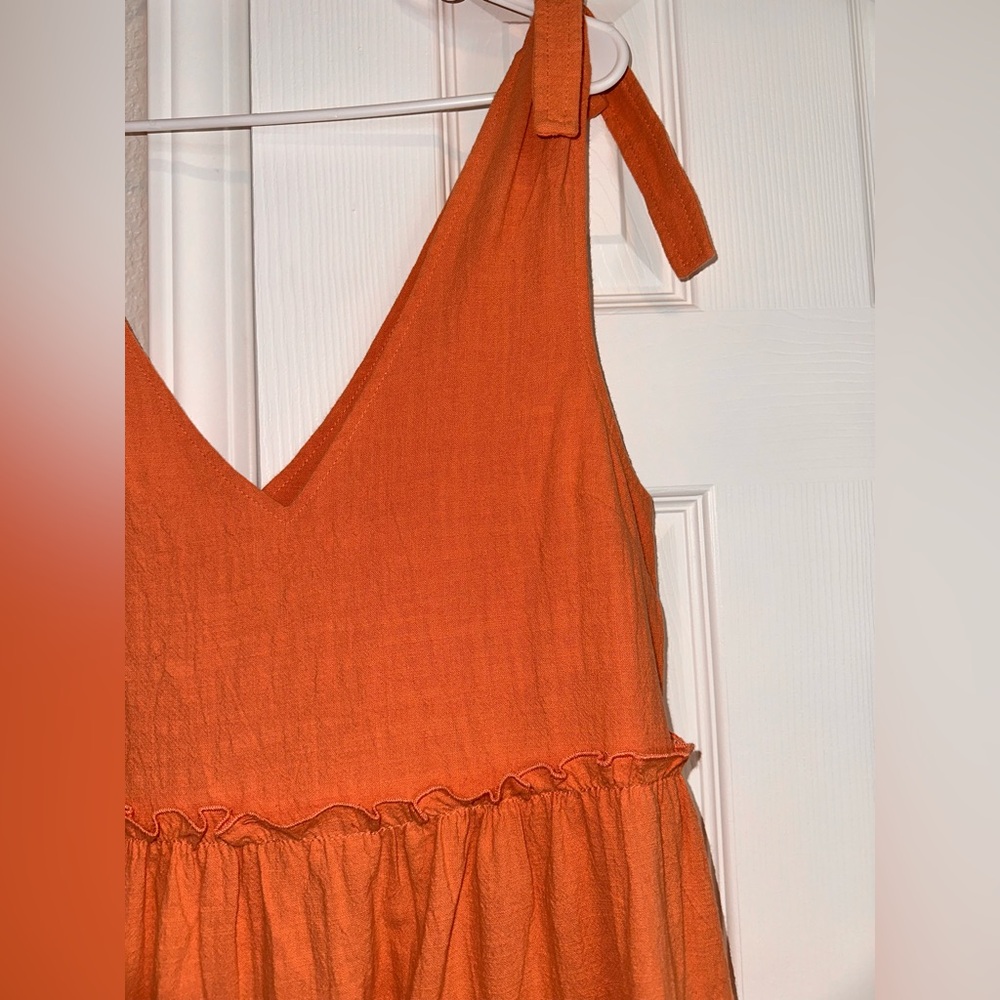 Petal & Pup Orange Sleeveless Dress - Picture 2 of 4